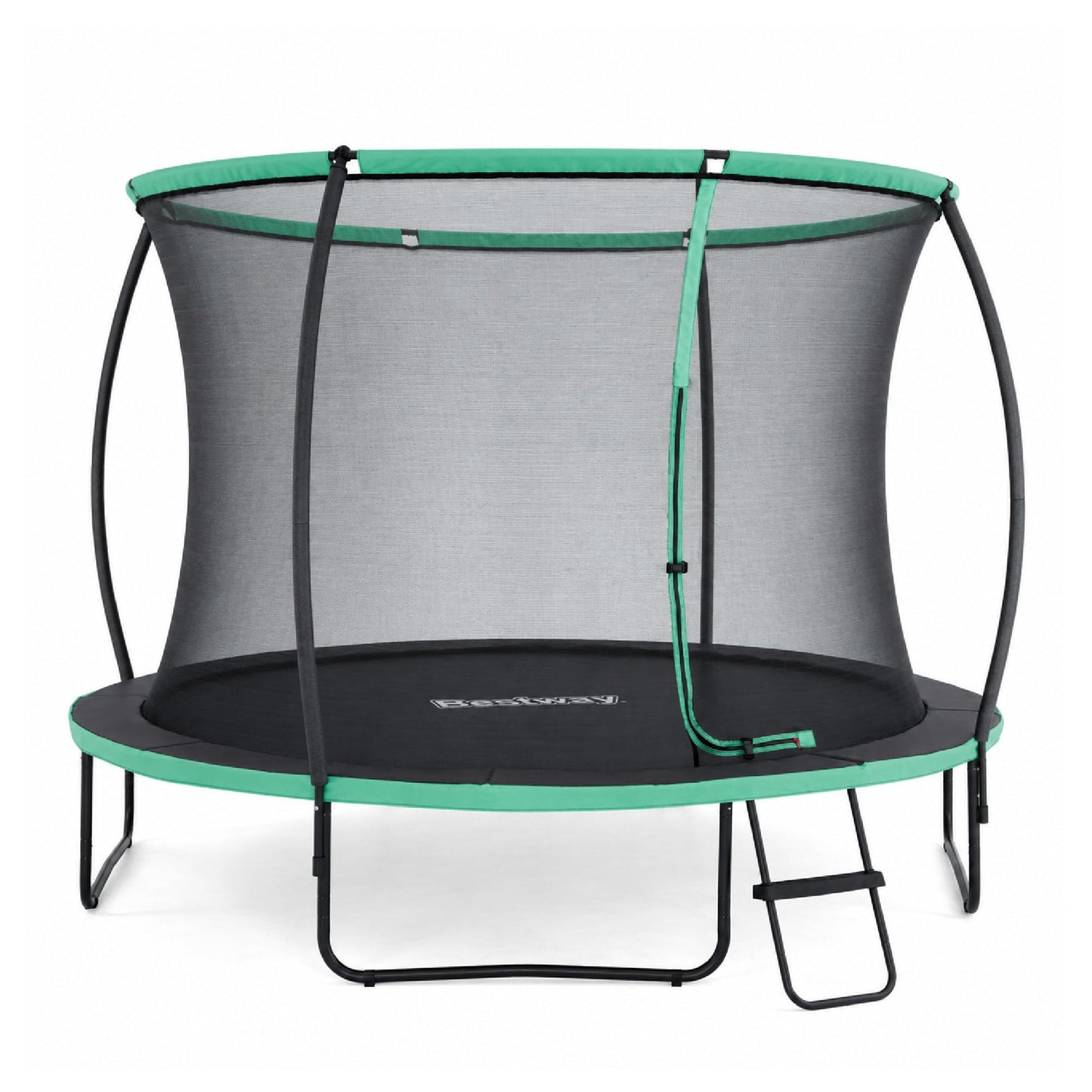 Bestway Xtreme Air Trampoline, 8ft/10ft/12ft Outdoor Round Trampoline with Fully Sewn Gap-Free Safety Enclosure Net, Ladder & Anchor Kit, 2-Year Warranty Guaranteed