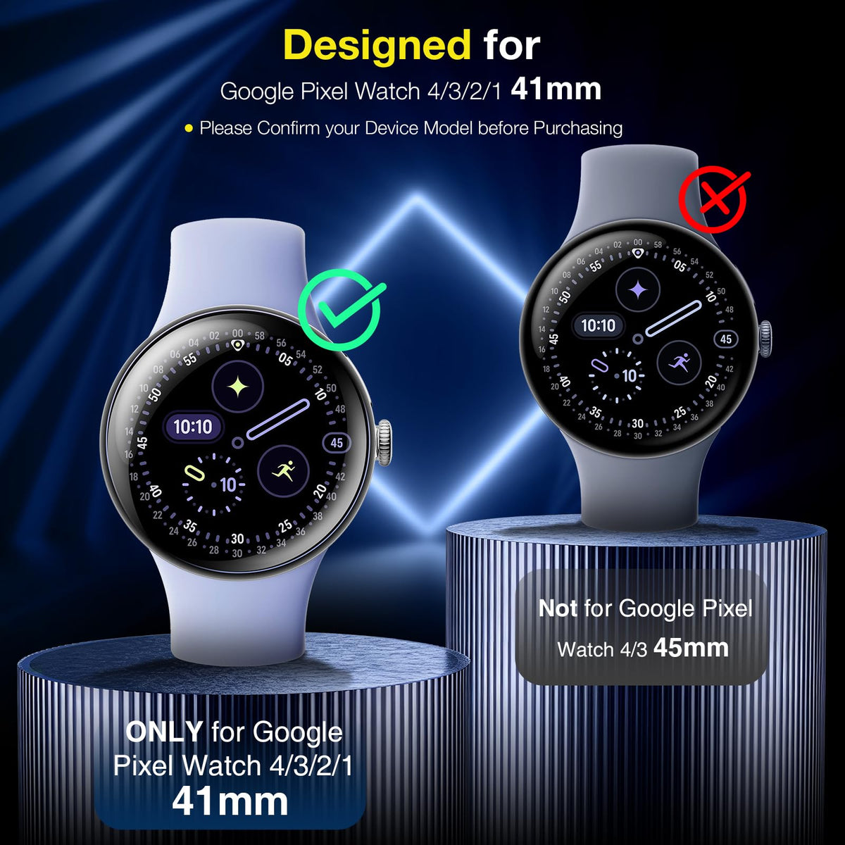 LK 6 Pack for Apple Watch Series 12/11/10 42mm Screen Protector