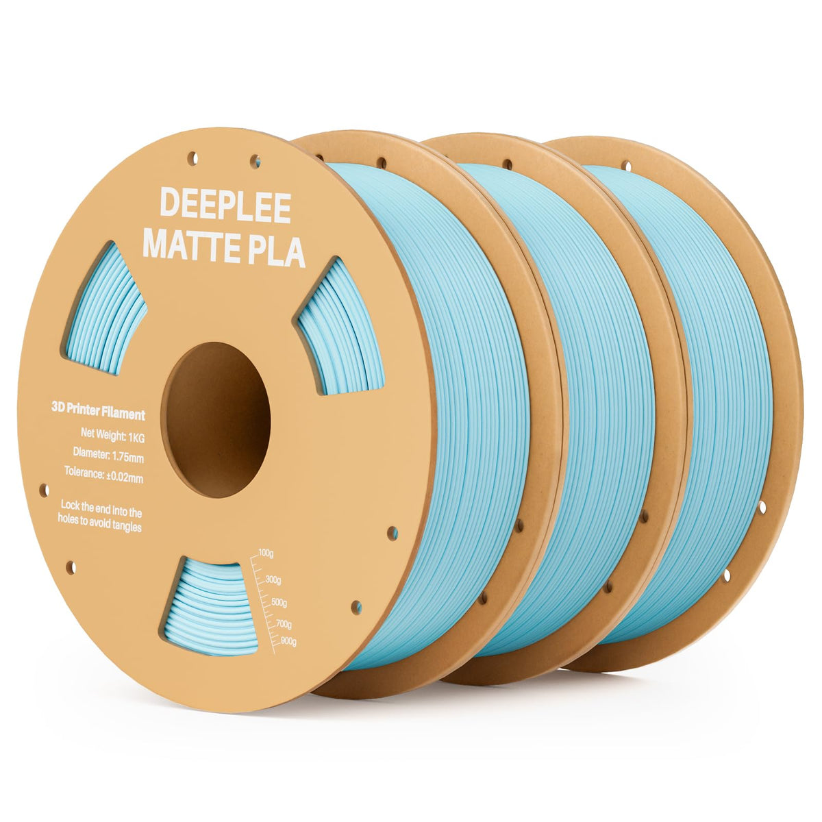 DEEPLEE Matte PLA Filament 1.75mm Matte White 1kg