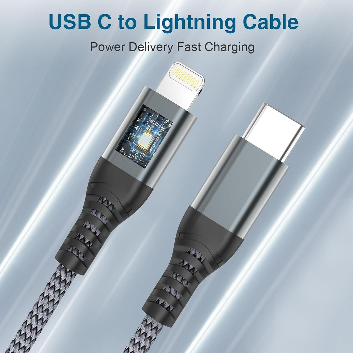 USB C to Lightning Cable 2Pack 1M Apple MFi Certified iPhone Charger Cable
