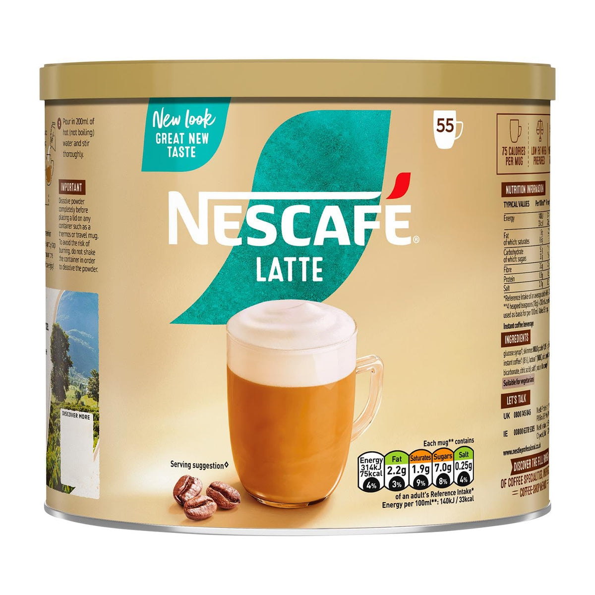 NESCAFÉ Latte Instant Coffee Sachets - 72 x 18g