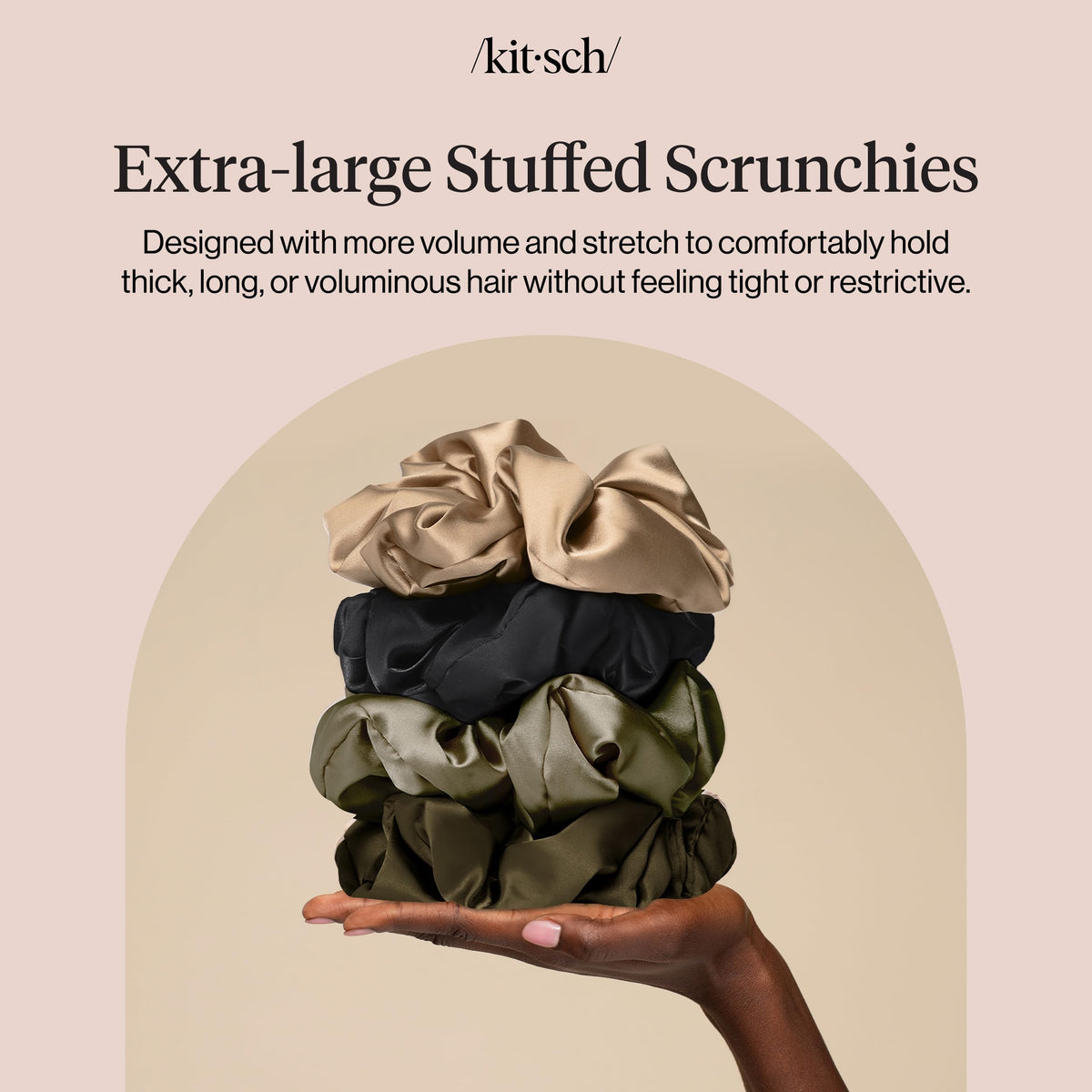 Kitsch Satin Scrunchies for Women 3pcs - Garden Bouquet