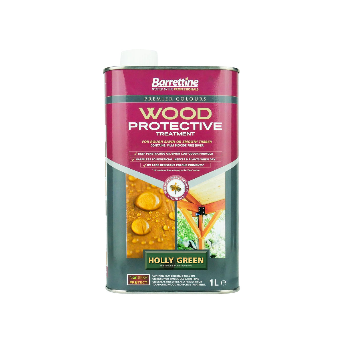 Barrettine Wood Protective Treatment (Clear, 5L) - Ideal Treatment for Outdoor Treated Timber Structures. Wood Protector Oil with Water Repellent Qualities. UV & Fade Resistant.