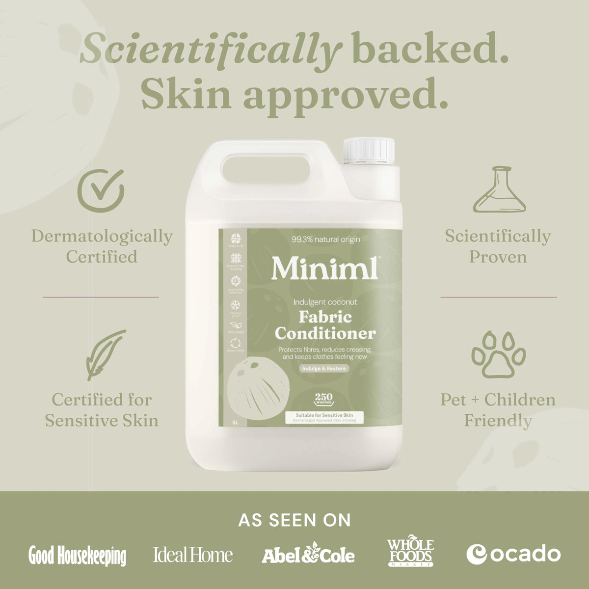 Miniml Eco Fabric Softener & Conditioner 5L Refill – Fresh Linen