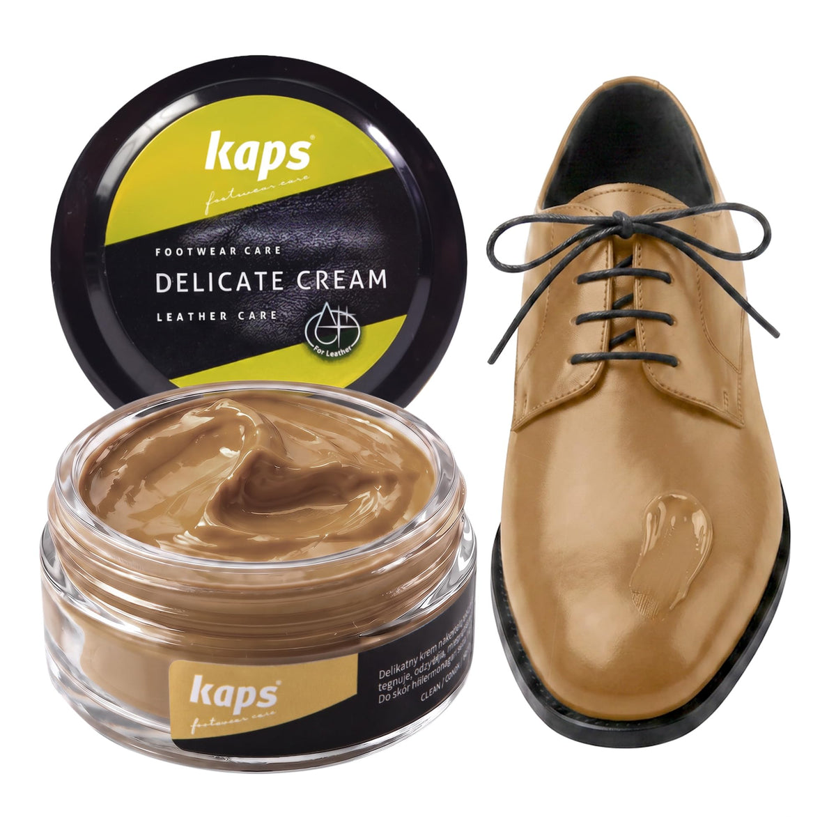 Leather Shoe Cream Polish & Conditioner, Kaps 50ml