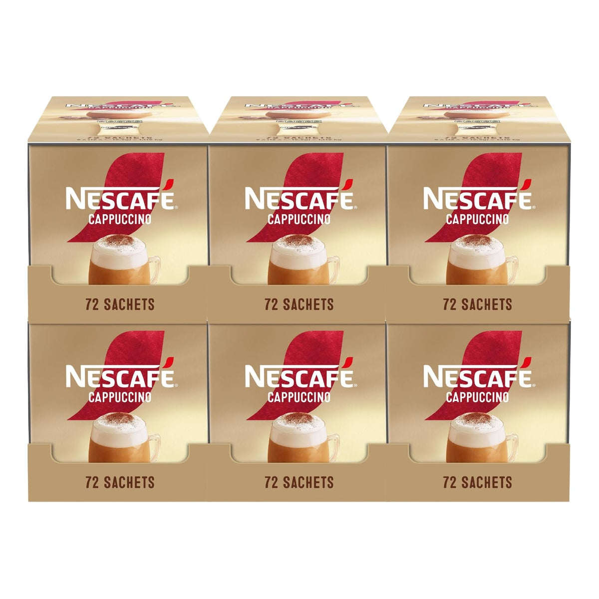 NESCAFÉ Cappuccino Instant Coffee Sachets - 72 x 15.5g