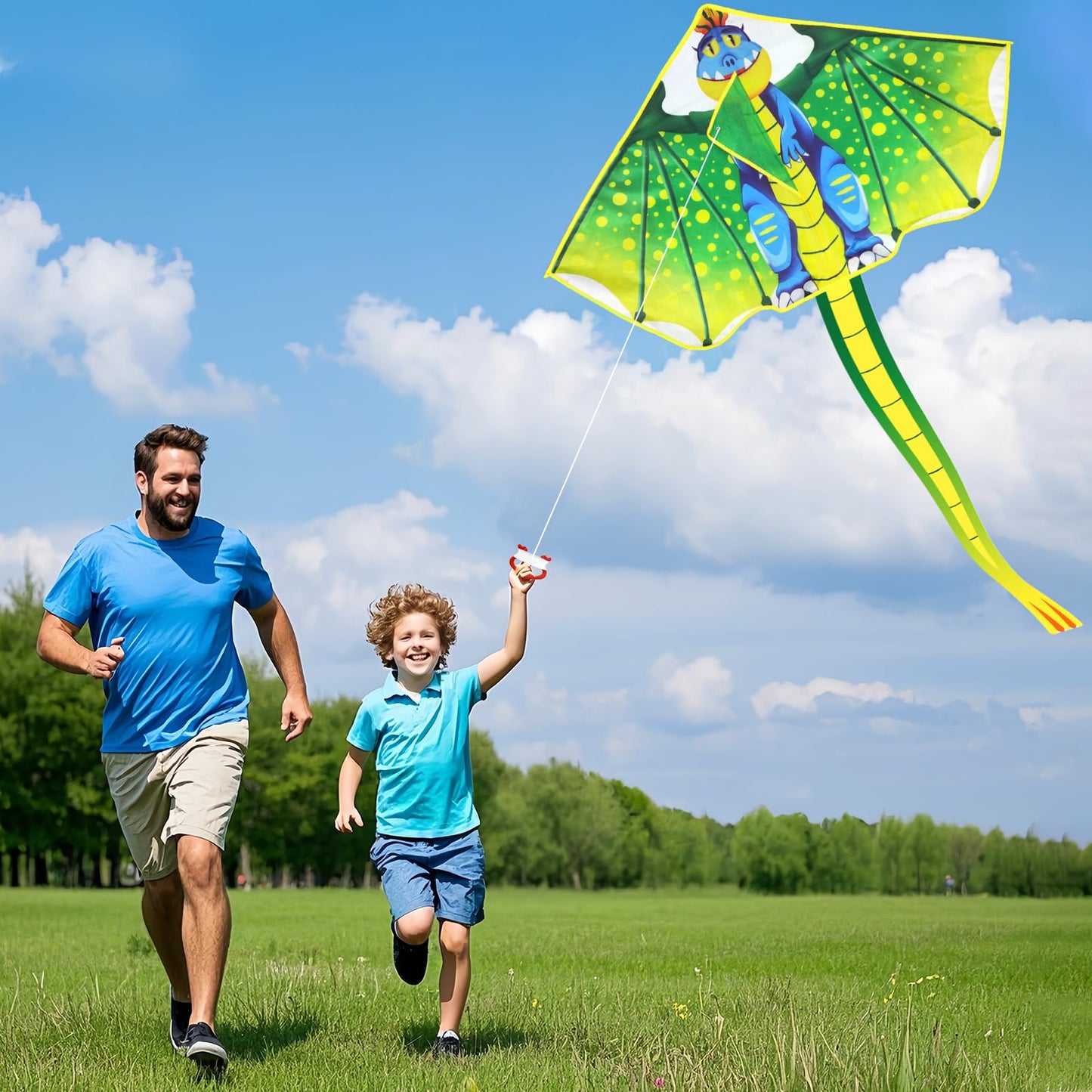 YongnKids Huge Kite Kids Easy to Fly for Ages 4-8 Children and Adults|Beginners, with 328ft String & Spool, Gift Packaging, Outdoor Games Flying Toys