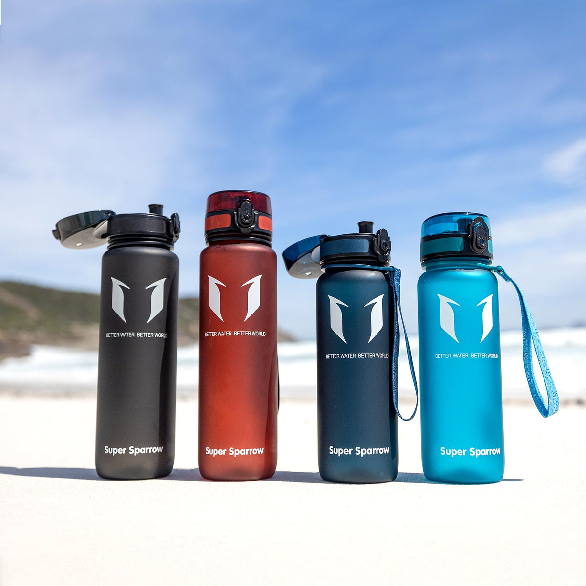 Sparrow Water Bottle 500ml/750ml/1L BPA-Free Tritan Drinks Bottle One-Click
