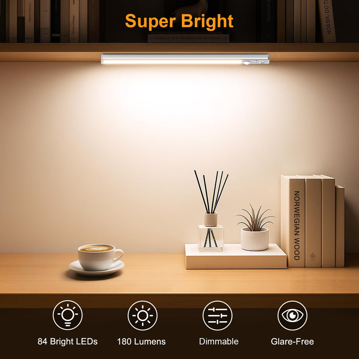 Gritin Under Cabinet Kitchen Lights Rechargeable 2 Pack-3 Color Temps