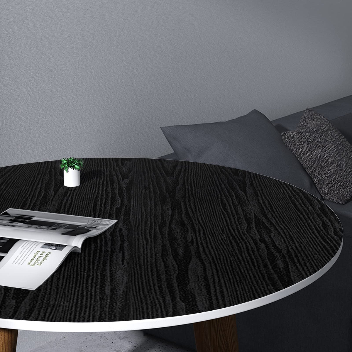 Abyssaly White Wood Effect Sticky Back Plastic for Furniture & Walls