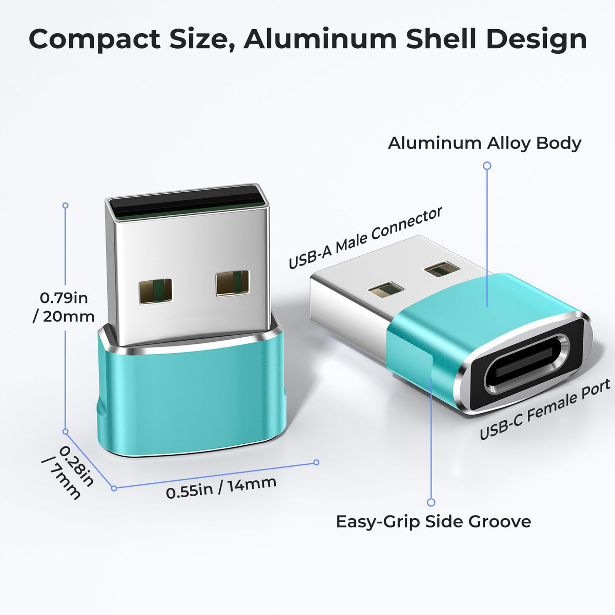 BASESAILOR USB to USB C Adapter,USBC Female to USB A Male Adapter 3Pack