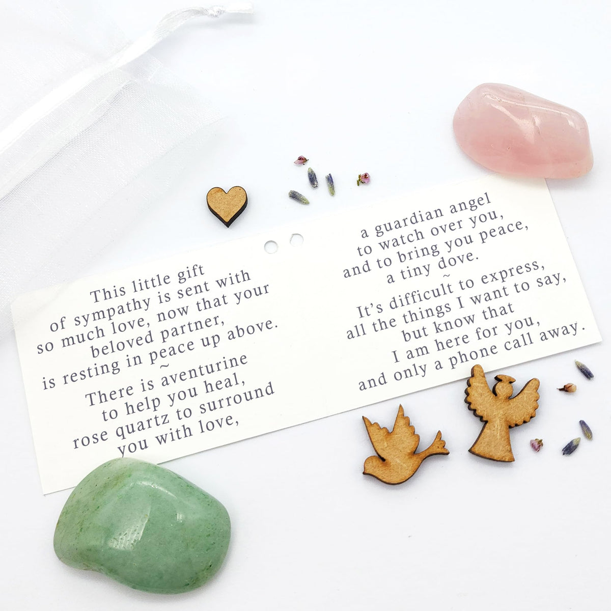 Loss of Nan - Deepest Sympathy gemstone gift bag with mini card