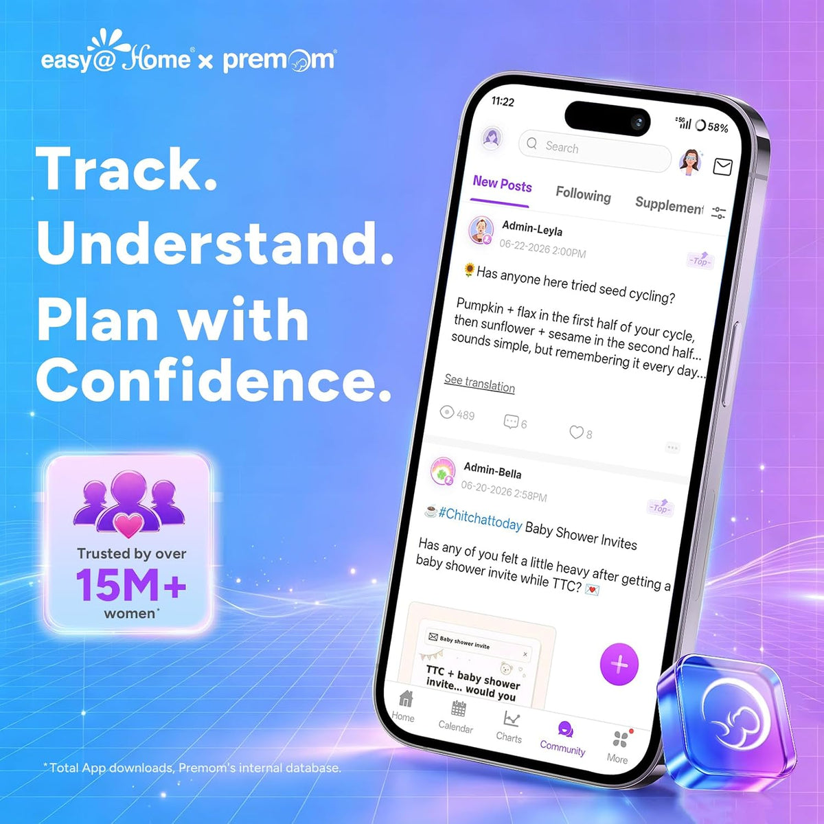 Easy@Home Ovulation Tests 25 Pack, LH Test Kit Powered by Premom App