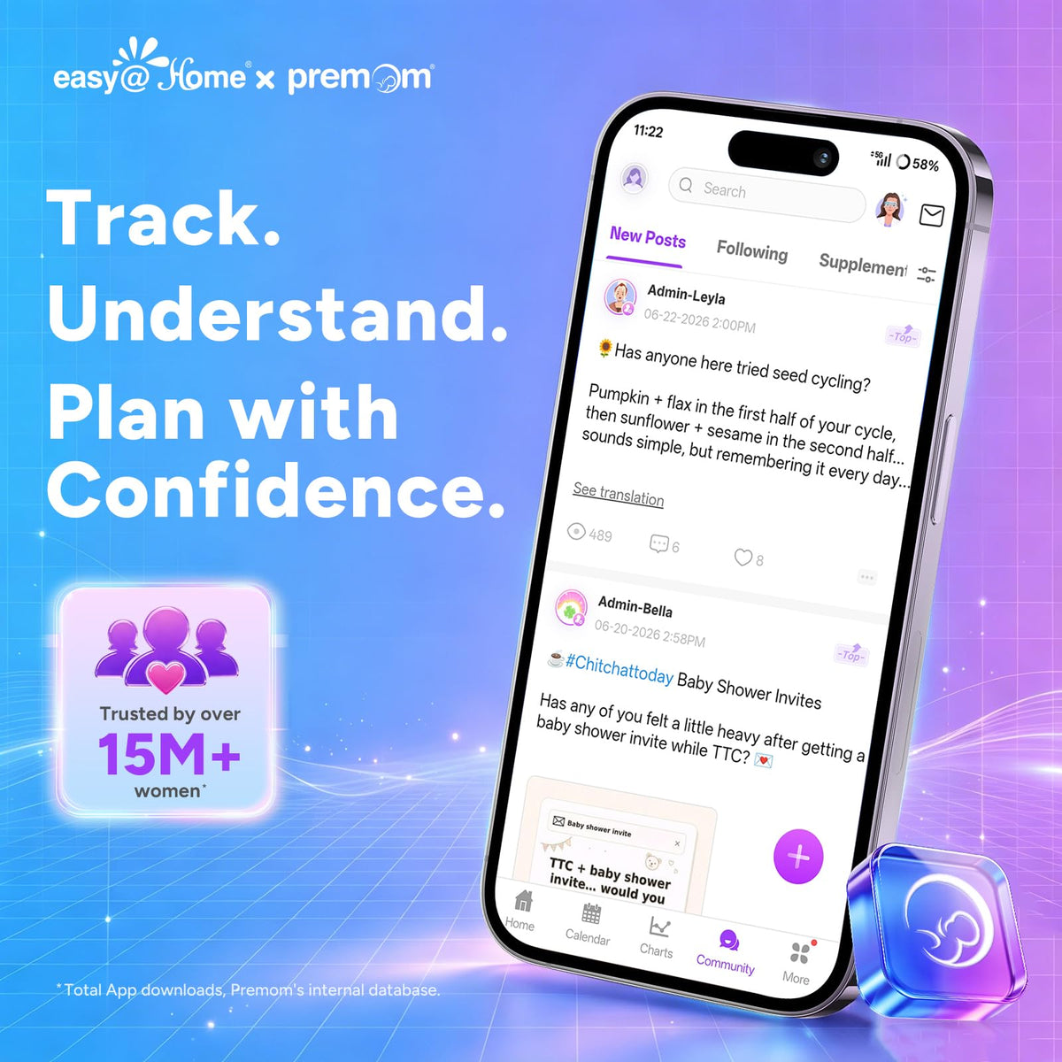 Easy@Home Ovulation Tests 25 Pack, LH Test Kit Powered by Premom App