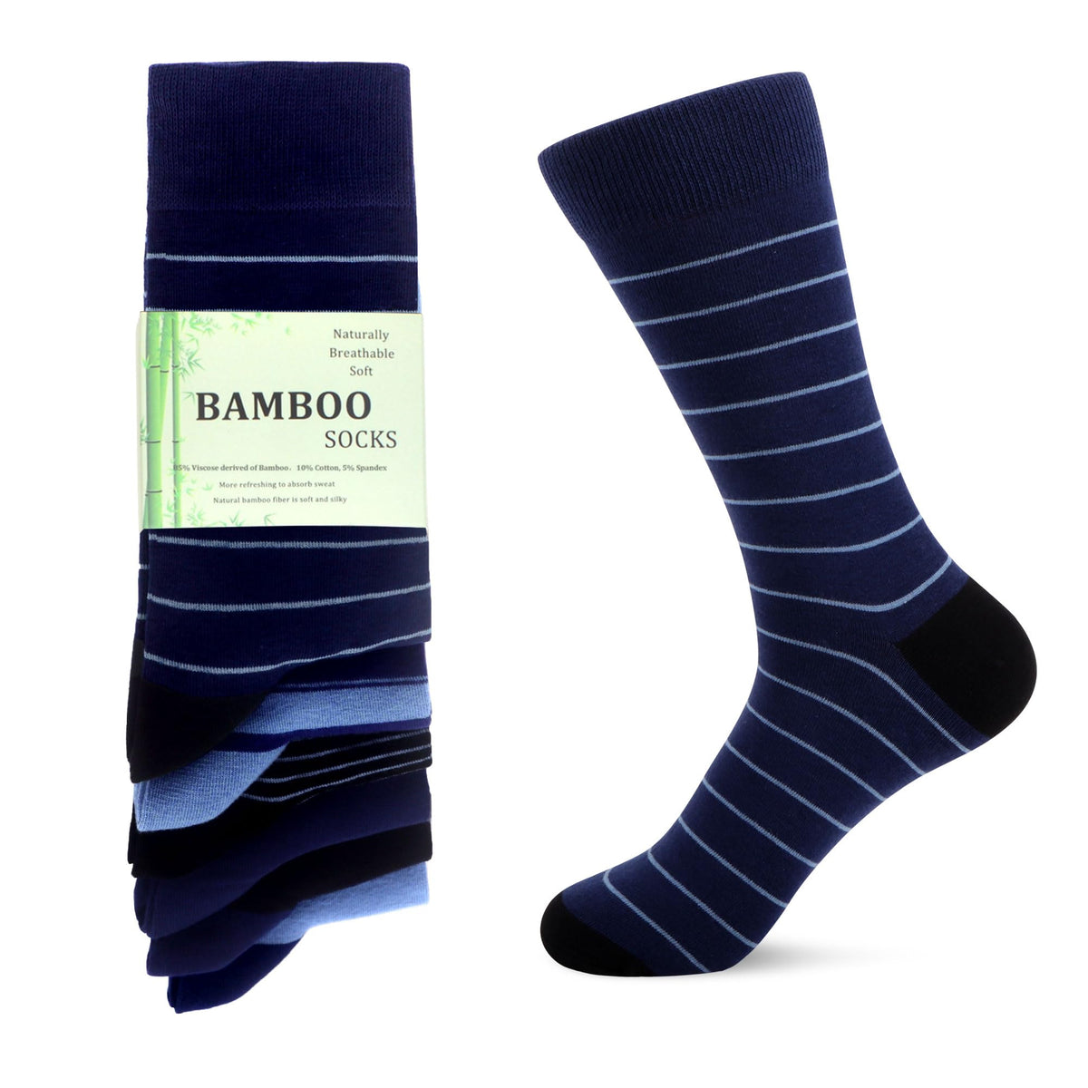 WeciBor Men's Bamboo Seamless Socks 6/12 Pack