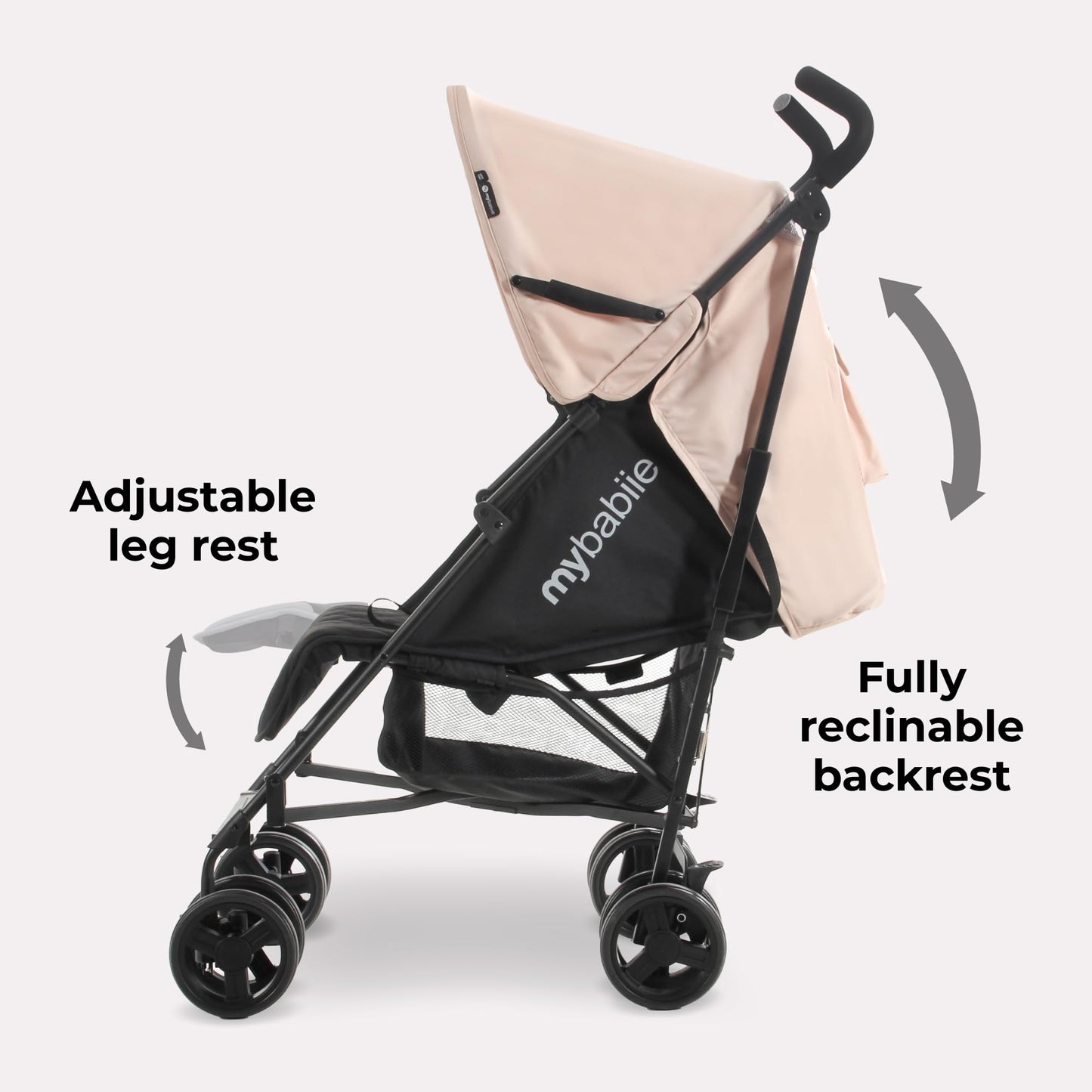 My Babiie MB01 Stroller - from Birth to 4 Years (22kg), Lightweight & Compact Umbrella Fold, Travel Buggy for Toddlers - Pink