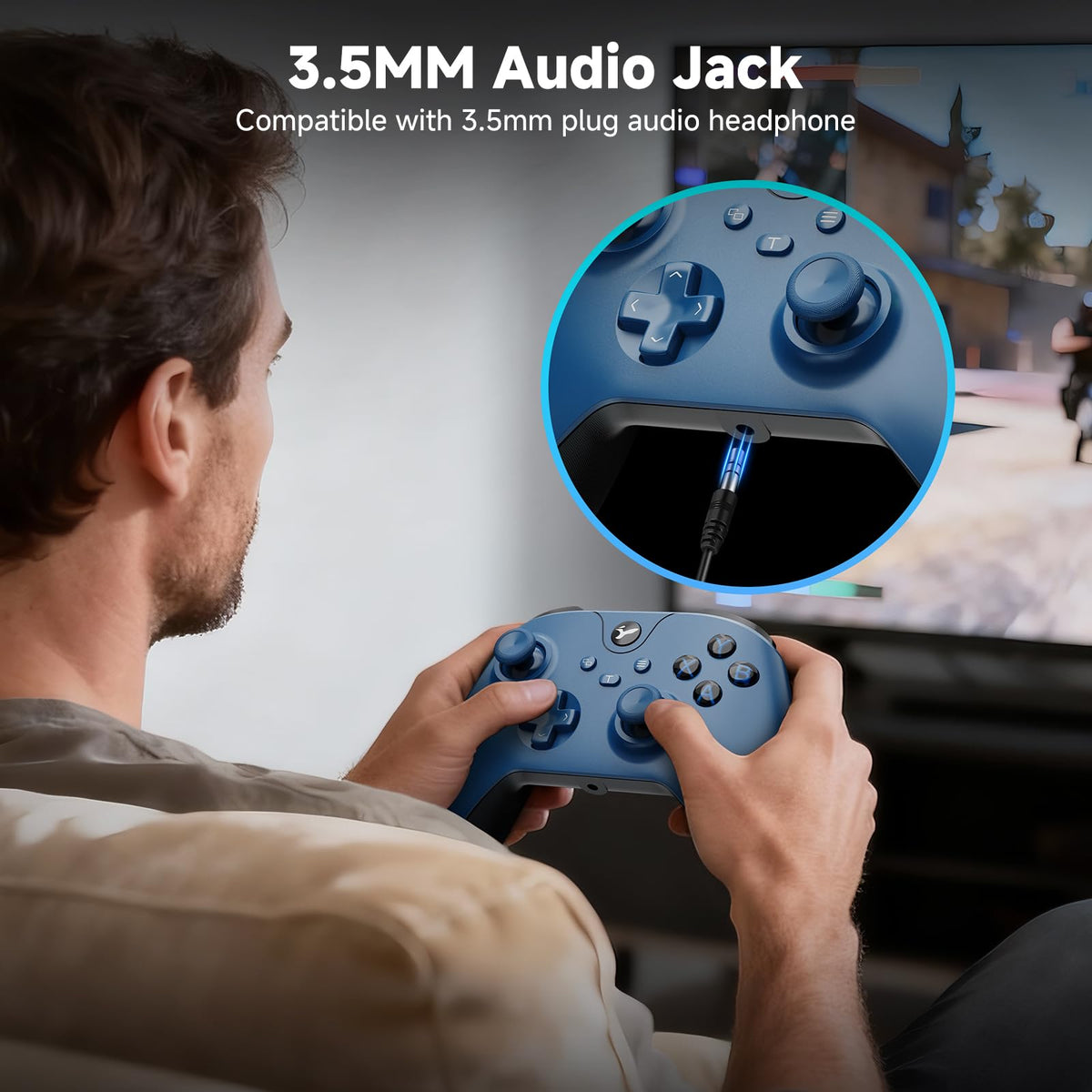 YCCTEAM Wired Controller for Xbox One, Wired Xbox one USB Gamepad Controller Compatible with Xbox One/S/X/PC Windows 10/11 with 3.5mm Headset Audio Jack (black)