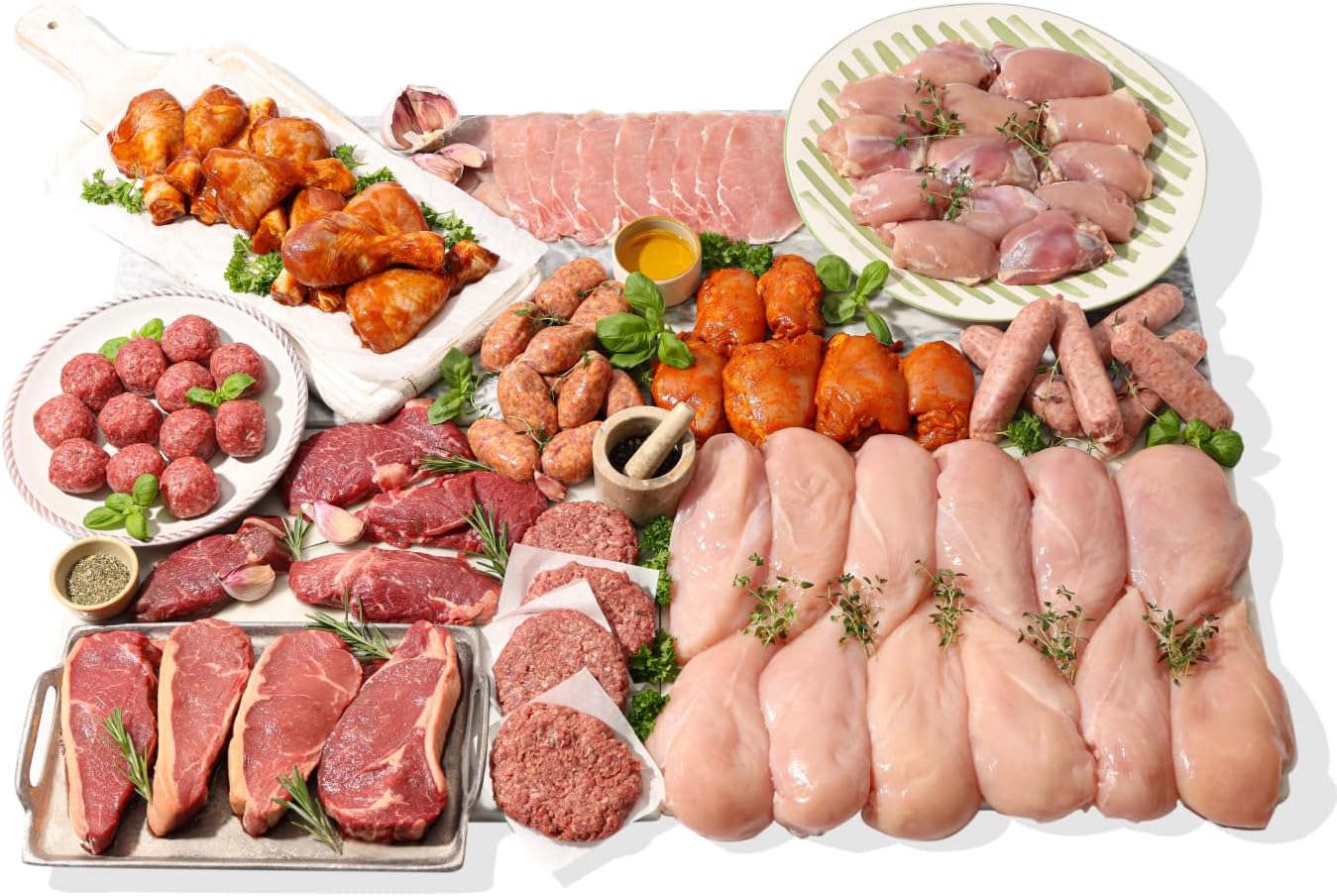 MuscleFood Ultimate Airfryer Meat Hamper | 8kg of Premium Chicken, Beef & Pork | Pefrect for Air Frying | Freezer-Friendly | Delivered Chilled |