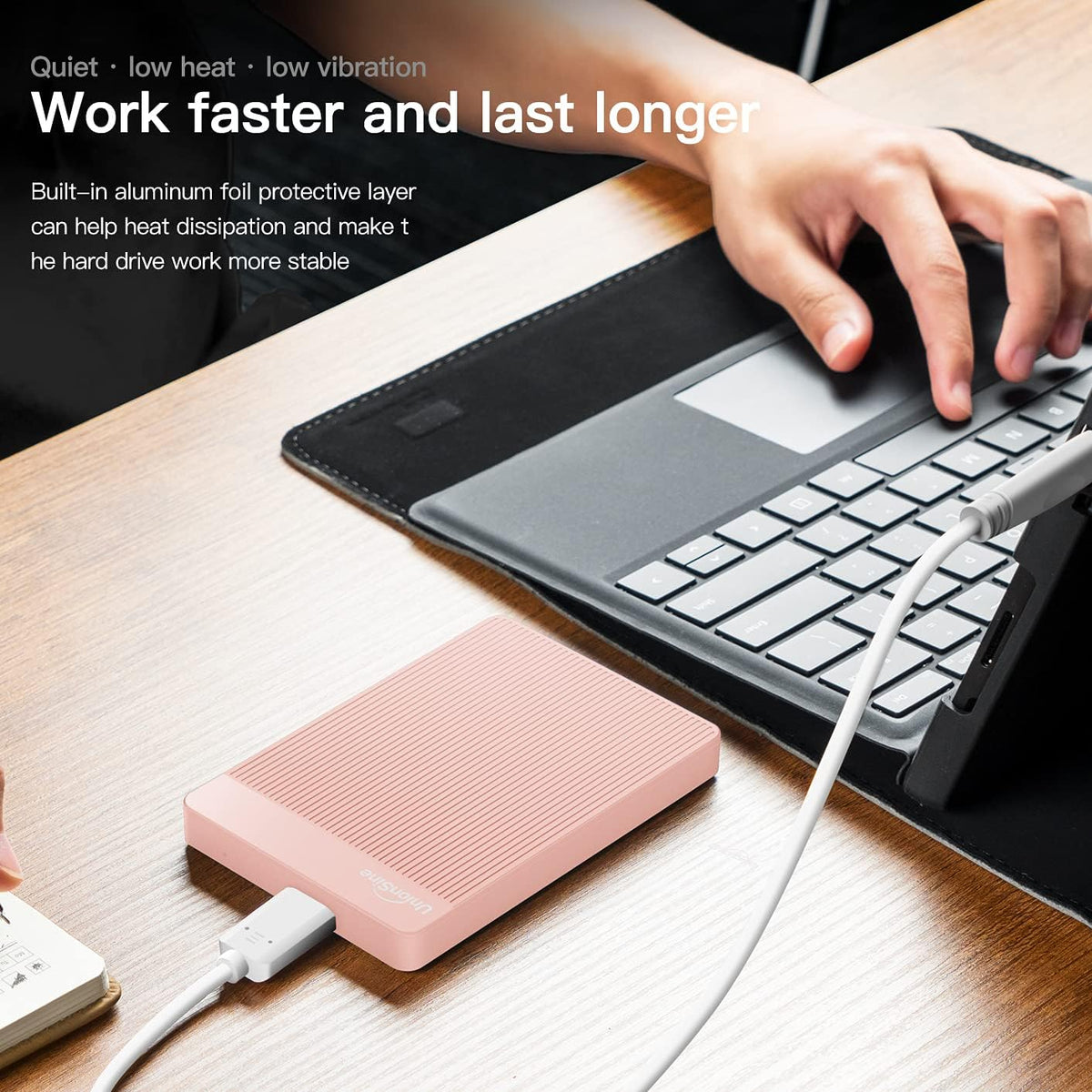 UnionSine External Hard Drive 1TB Ultra Slim Portable Hard Drive USB 3.0 HDD Storage Compatible for PC,Mac, Laptop, Xbox, Xbox one, PS4(Blue) HD2510