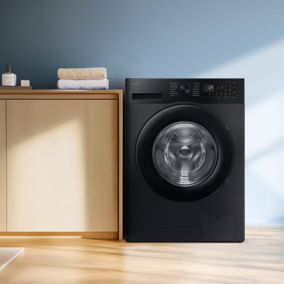 Samsung Series 6 AI Energy Washing Machine, 9kg, 1400rpm, Black, WW90DG6U25LBU1