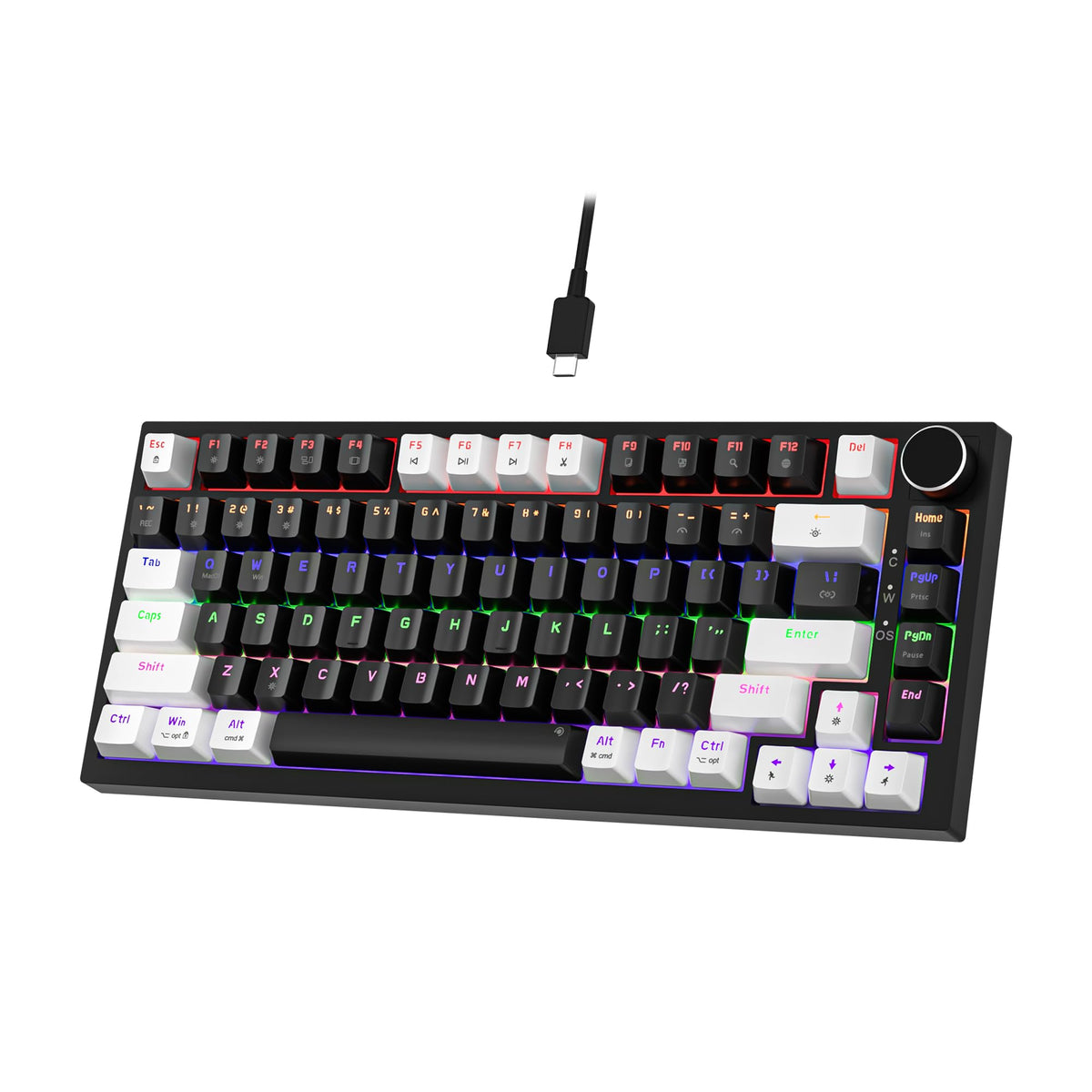 NEWMEN GM326 Mechanical Keyboard,Wired Gaming Keyboard,75% Percent Keyboard