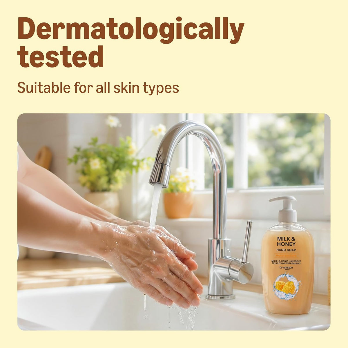 by Amazon Milk & Honey Hand Soap, 4 x 500ml