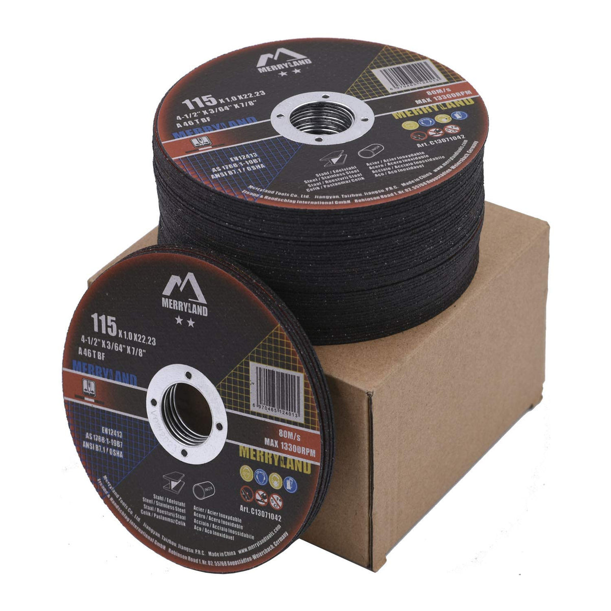 Merryland 50 Pack Cut Off Wheel 115 mm Cutting Metal Steel Craft-Line