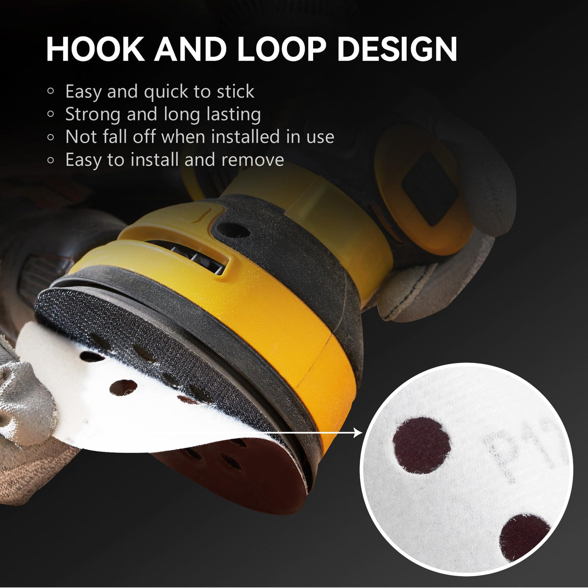SATC Sanding Discs 150 Grit 110PCS Orbital Sander Discs 125mm Hook and Loop Round Orbital Sander Pads for Sanding