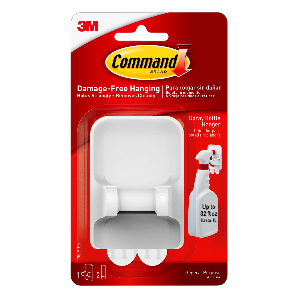 Command Broom Grippers, White, 2 Hooks and 6 Adhesive Strips