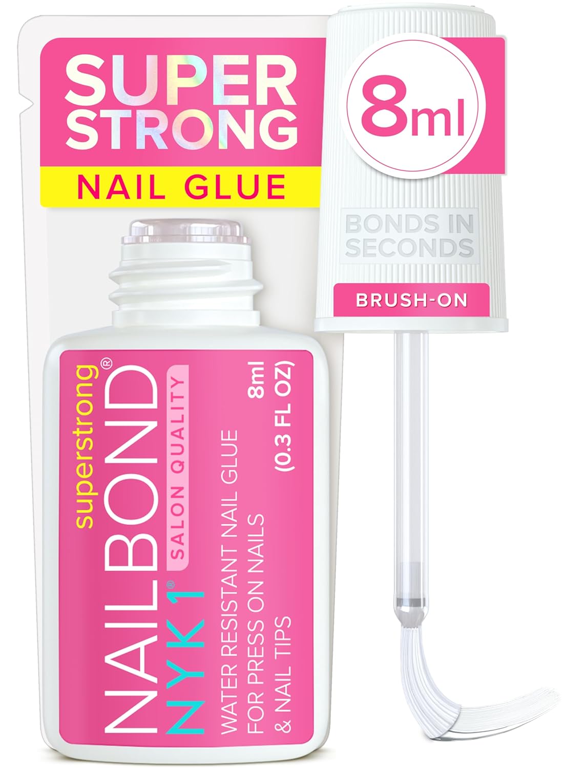 NYK1 Super Strong Nail Glue for Press Ons, Nail Tips & False Nails | 8ml