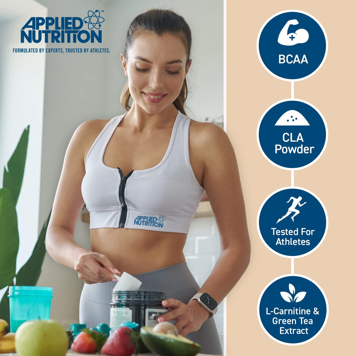 Applied Nutrition Diet Whey - High Protein Powder Supplement, Low Carb & Sugar, for Weight Management with CLA, L Carnitine, Green Tea (450g - 18 Servings) (Vanilla)