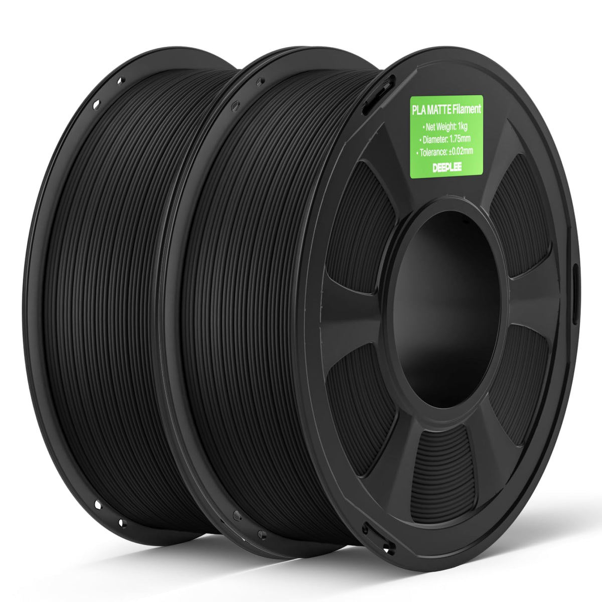 DEEPLEE Matte PLA Filament 1.75mm Matte Black 1kg(Plastic Spool)