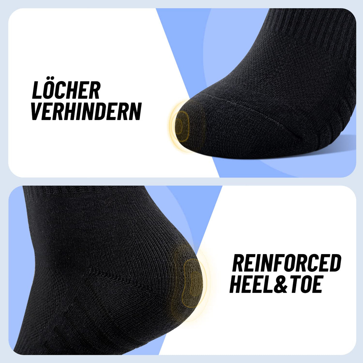 6/12 Pairs Cushioned Sports Socks for Men Women Cotton Crew Socks
