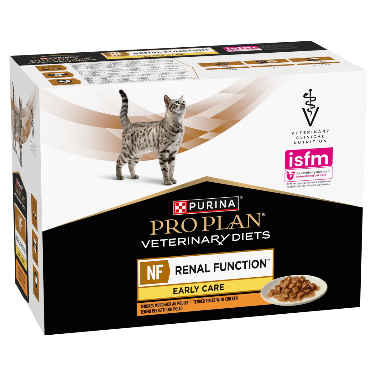 PRO PLAN VETERINARY DIETS UR Urinary Chicken Wet Cat Food 10x85g (Pack of 4)