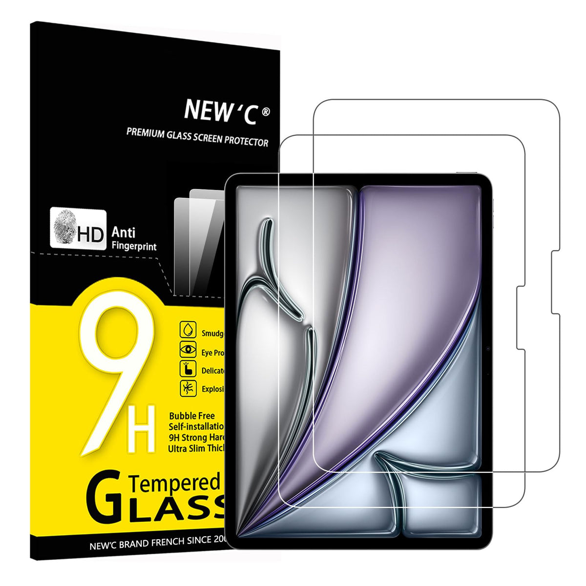 NEW'C for iPad Air 5/4, iPad Pro 11-inch Screen Protector Tempered Glass