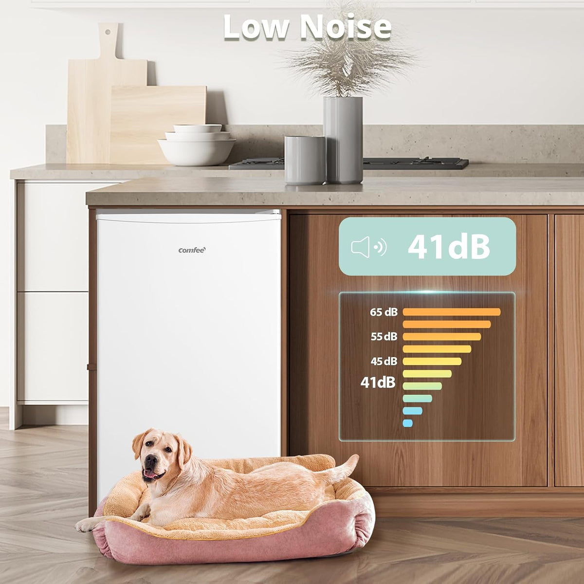 COMFEE' 60L Under Counter Freezer, 4-Star Freezing, RCU60WH2(E)