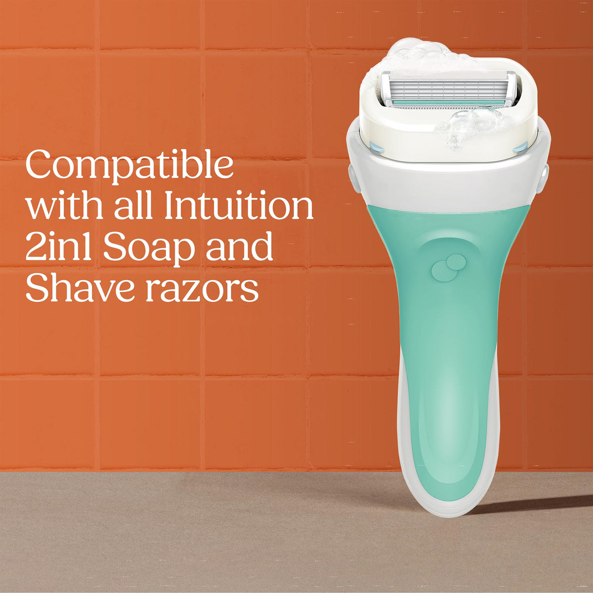 Wilkinson Sword Intuition Soap & Shave Sensitive Women's Razor, 6 Refills