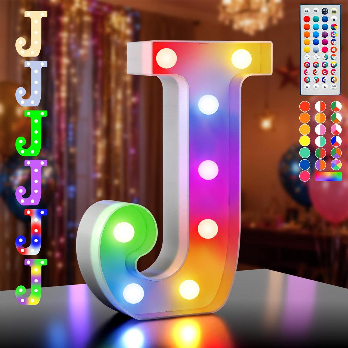 Ledido Pink Glitter Light Up Number 80 for 80th Birthday Decorations