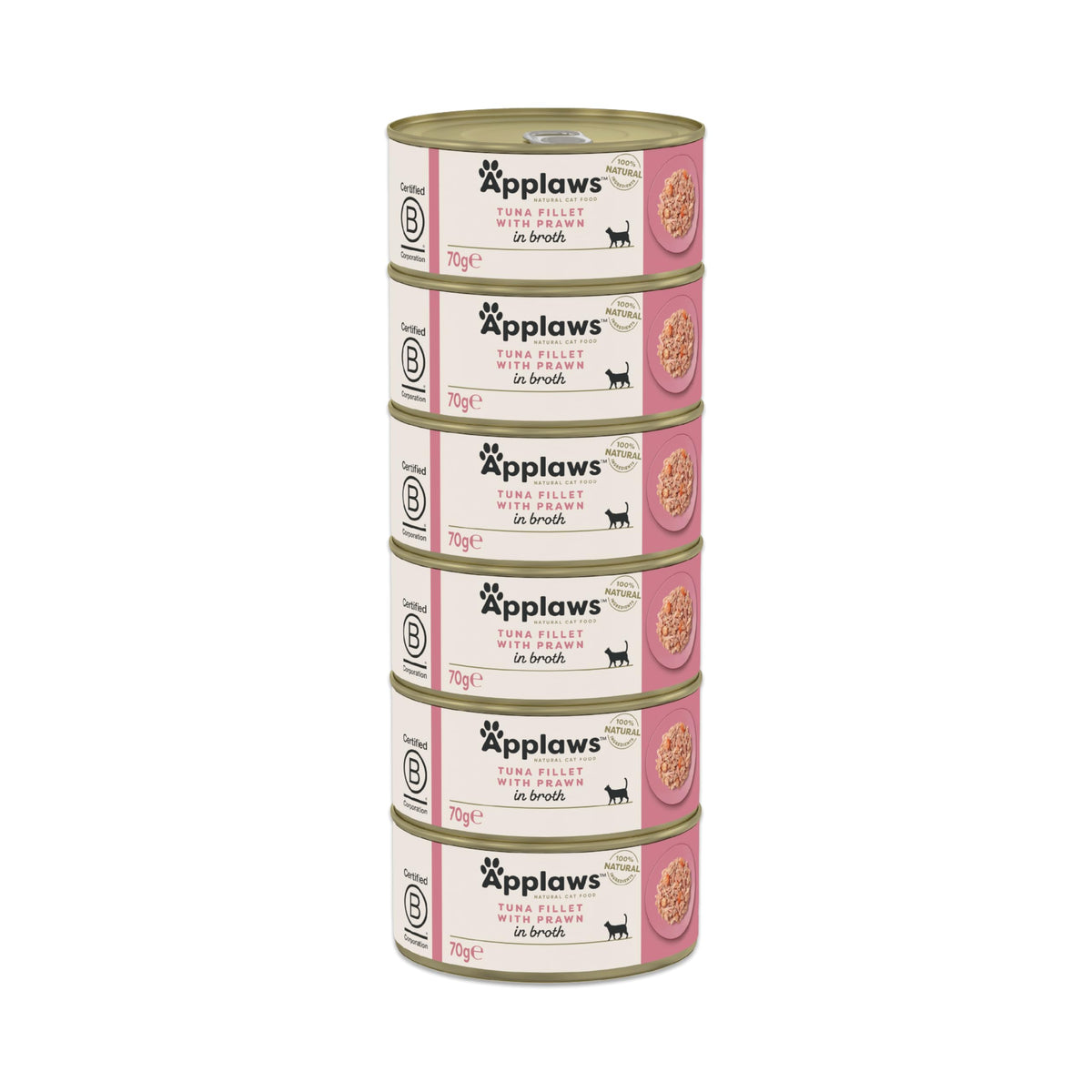 Applaws Natural Wet Cat Food, Multipack Fish Selection in Broth 70 g Tin (Pack of 12)