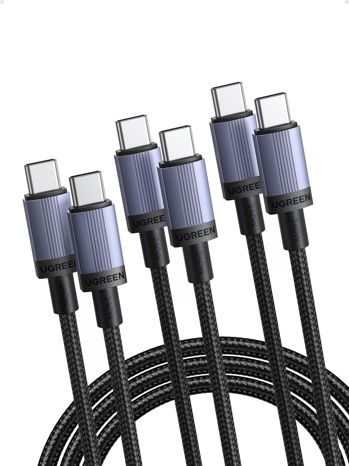 UGREEN 240W USB-C to USB C Cable 2 Pack PD 3.1 USB C Charger Cable, 2M