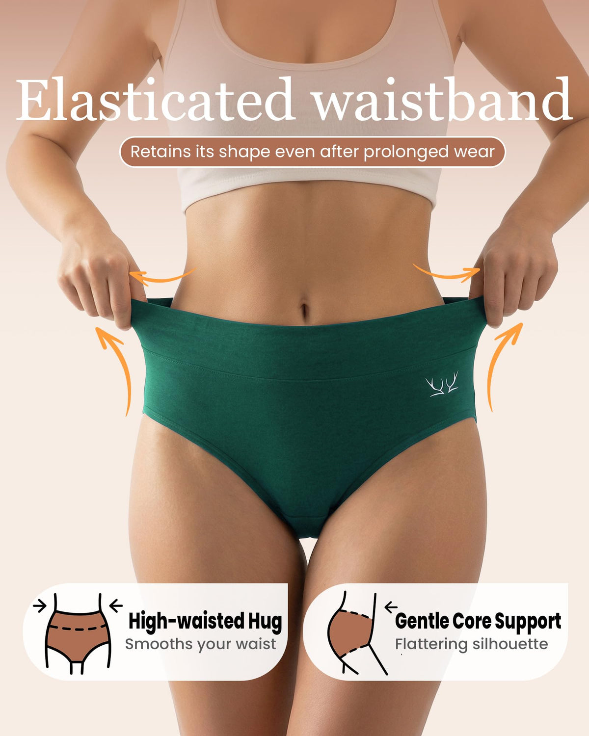 TANSTC Period Pants for Women, Leakproof Period Underwear Pack of 3