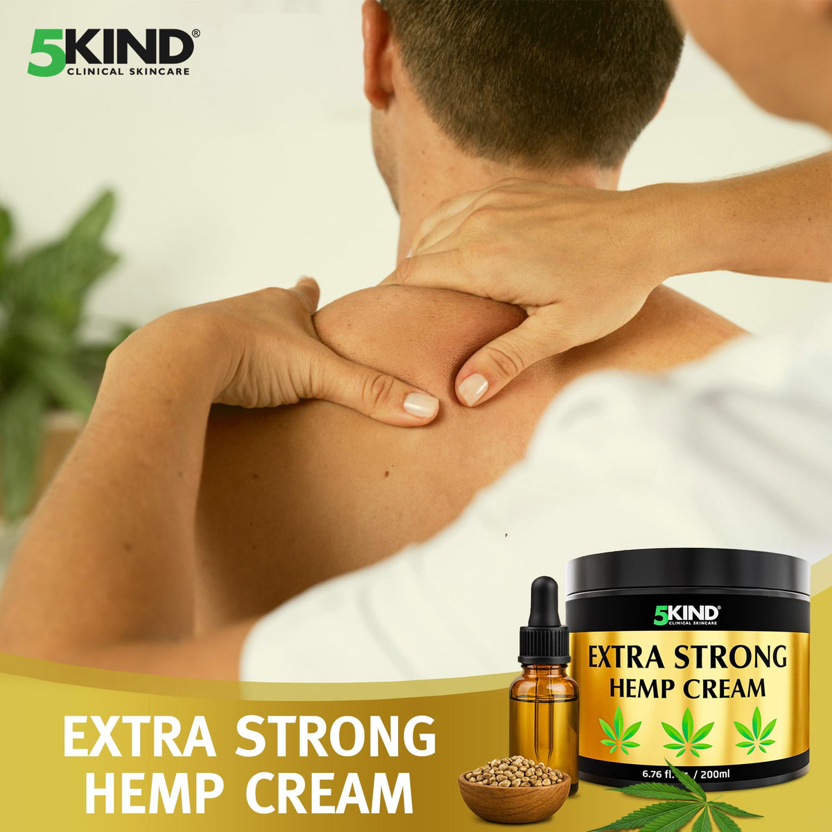 5Kind Extra Strong Hemp Cream 100ml - Hemp and Arnica Cream