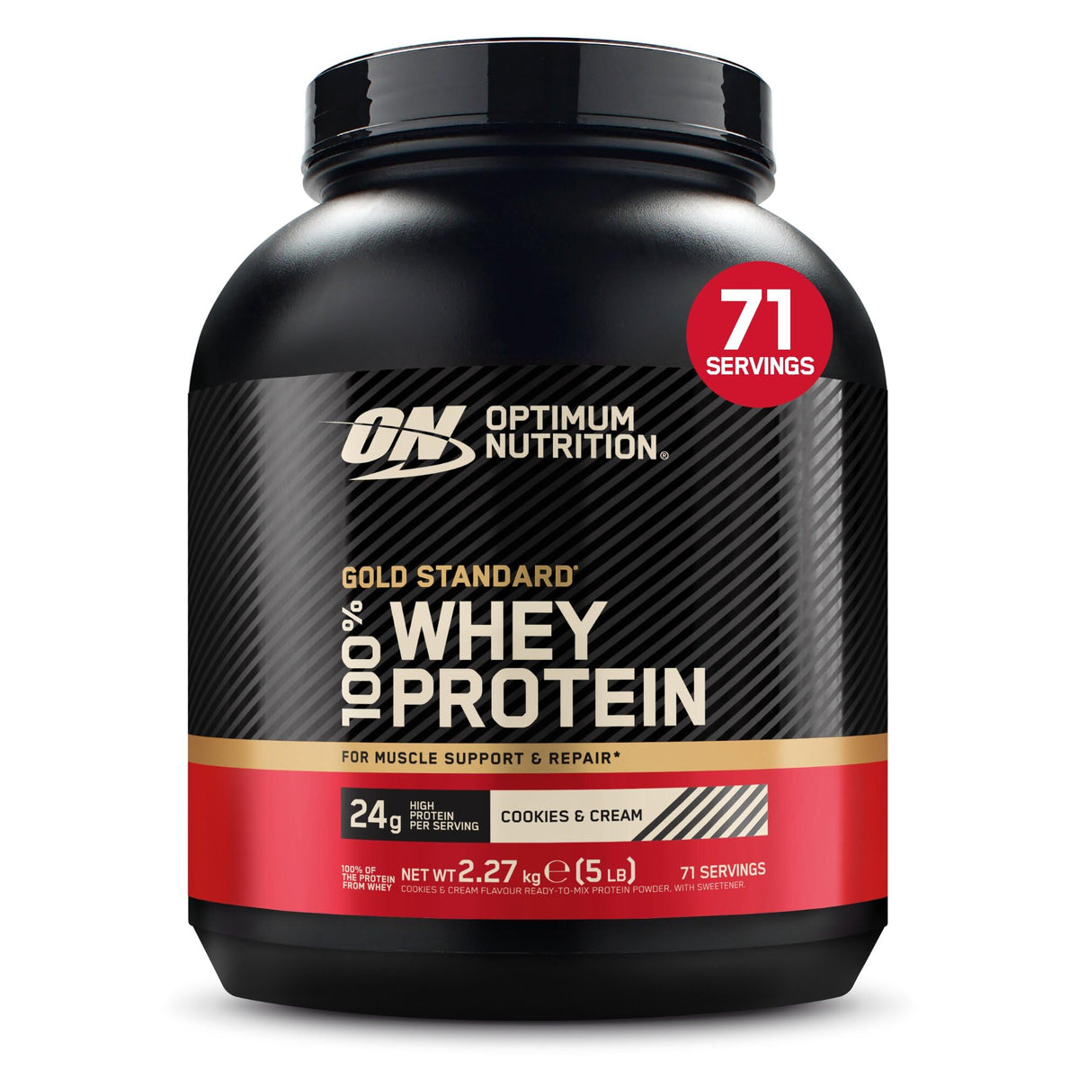 Optimum Nutrition Gold Standard 100% Whey Muscle Building and Recovery Protein Powder With Naturally Occurring Glutamine and BCAA Amino Acids, Double Rich Chocolate Flavour, Pack of 24, 24 x 31g