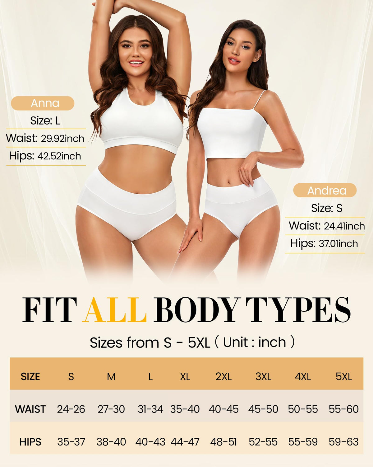SIMIYA Cotton Underwear Women, High Waisted Knickers for Women Multipack
