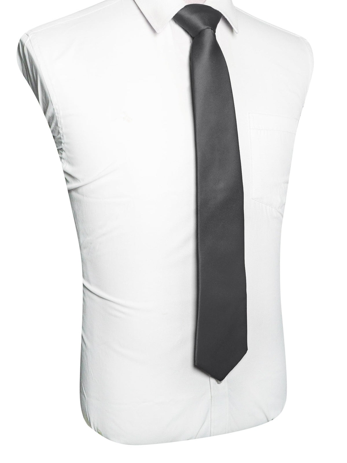 RBOCOTT Solid Color Tie Mens Necktie for Business and Wedding Party