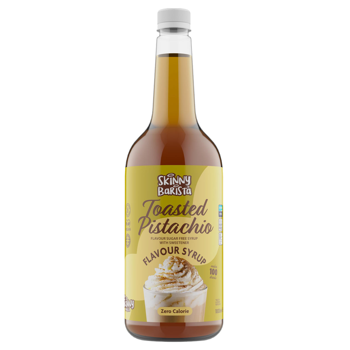 Skinny Food Co Butterscotch Syrup Zero Calorie 1L - Sugar Free Coffee Syrup