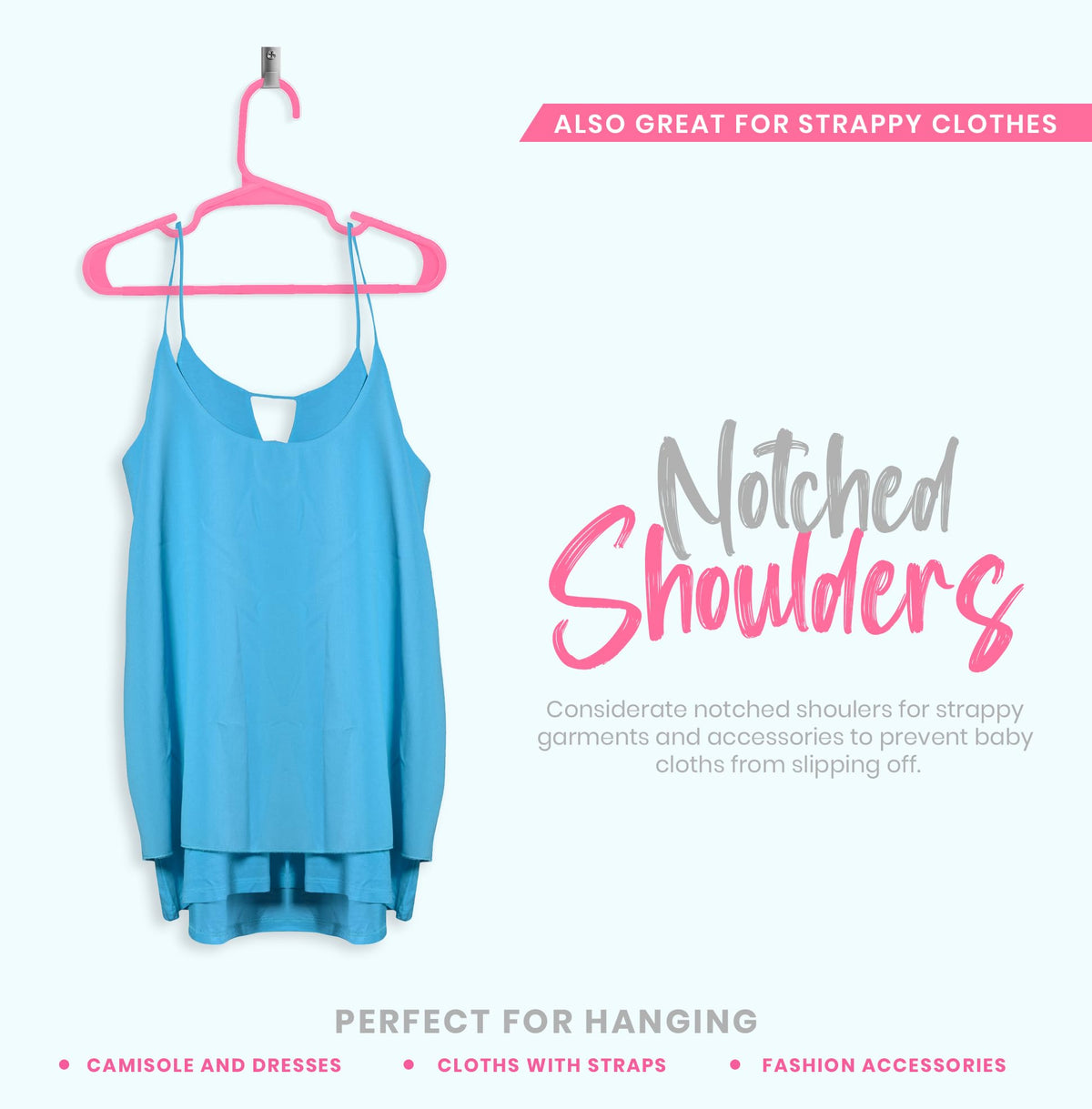 Utopia Home 20pcs Kids Hangers - 28cm Plastic Baby Hangers for Closet - Kids Hanger for Clothes and Baby Hanger for Closet - for Daily Standard Use (Grey)
