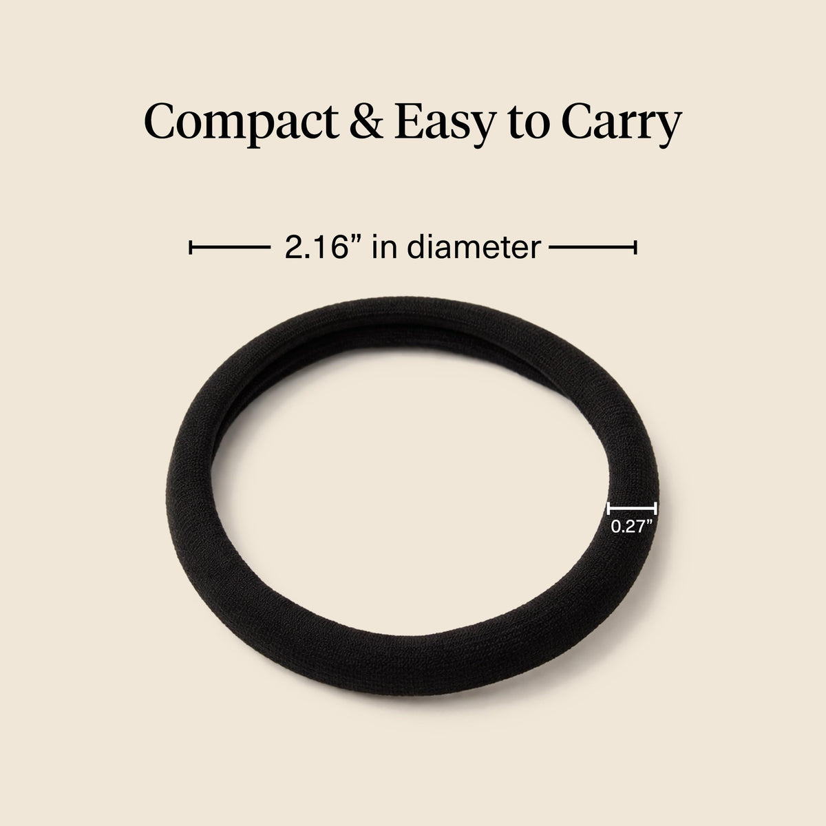 Kitsch Soft Nylon Hair Ties No Damage 6pcs - Black