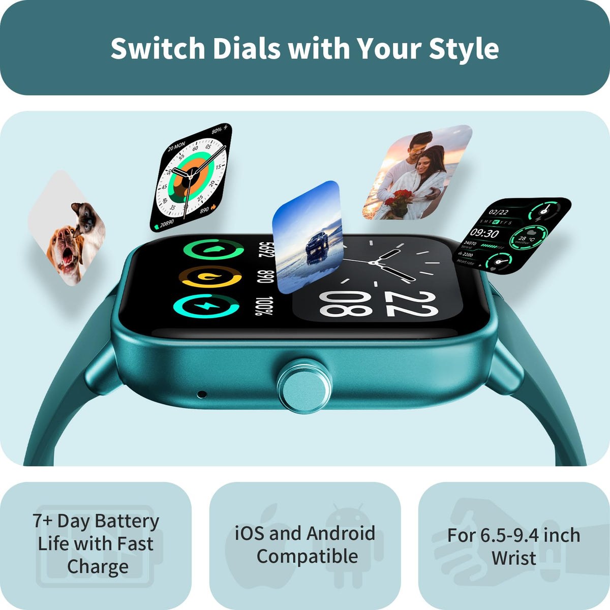 Smart Watch for Women, Answer/Make Calls, Alexa Built-in, [1.8"HD Screen] Smart Watches for Women iPhone/Samsung/Android, Fitness Watch with Heart Rate Sleep SpO2 Monitor,IP68 Waterproof, 100+ Sports