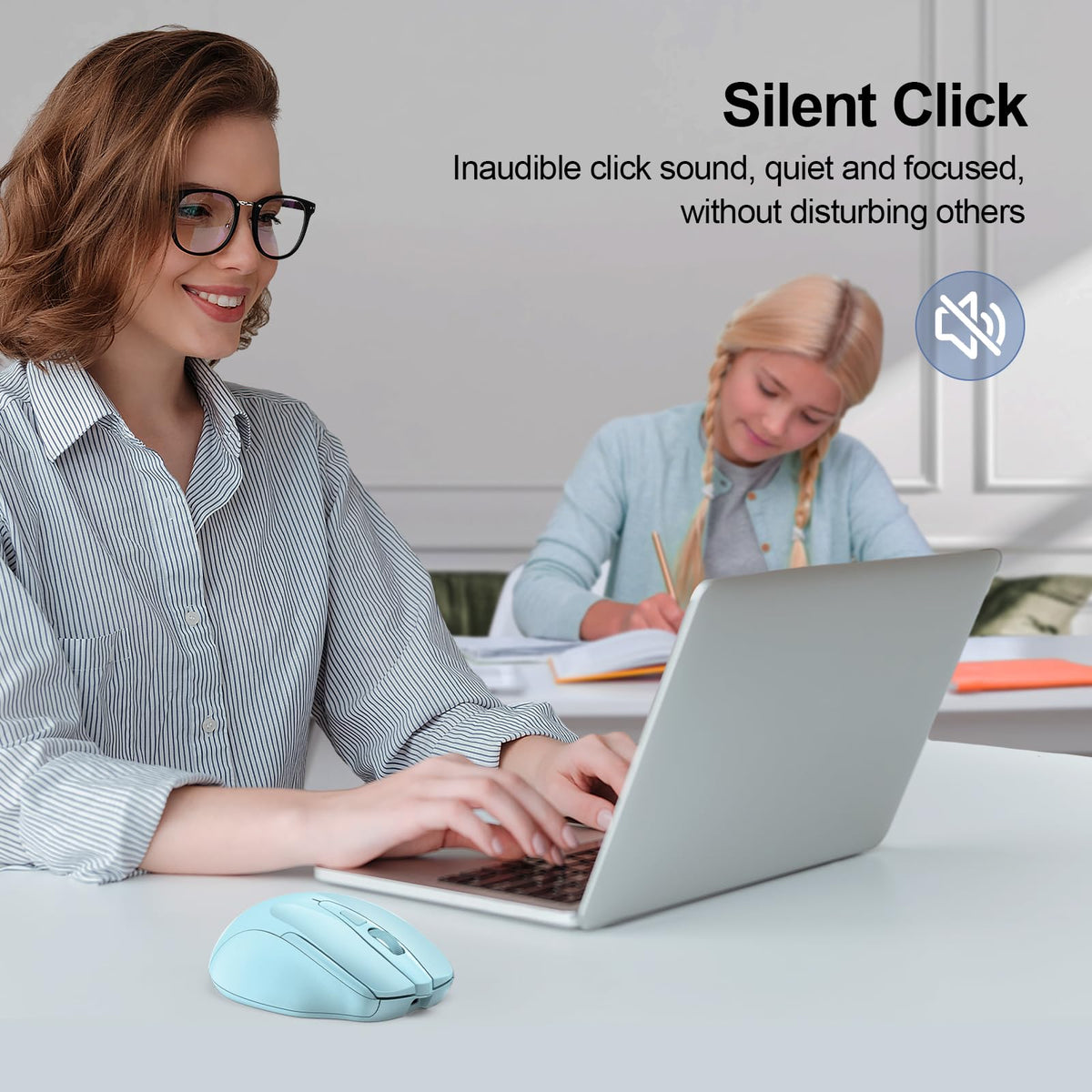 TECKNET Bluetooth Mouse, Rechargeable Bluetooth Wireless Mouse